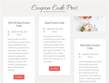 Tablet Screenshot of couponcodepros.com